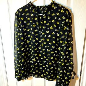 Size XXL, banana republic, yellow floral blouse
